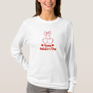 Camiseta Feliz Dia dos Namorados Design Cereja Amor