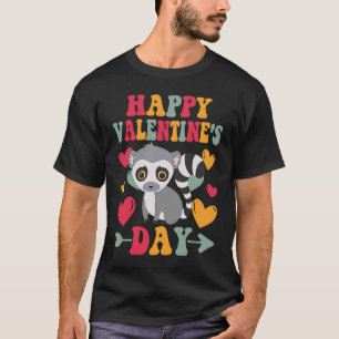Camiseta Feliz Dia dos Namorados Lemur Coração Adorável
