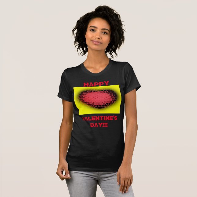 Camiseta Feliz Dia dos Namorados Mulheres T-Shirt (Frente Completa)