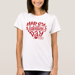 Camiseta Feliz Dia dos Namorados Romântico Eu Amo Você Cora