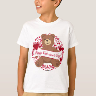 Camiseta Feliz dia dos namorados! Urso de ursinho
