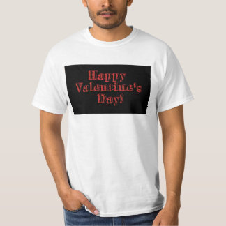 Camiseta feliz dia dos namorados vermelho e preto