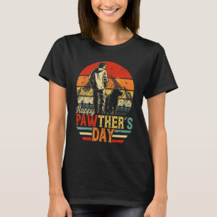 Camiseta Feliz Dia dos Pais Cachorro Antigo Pai Pet Papai