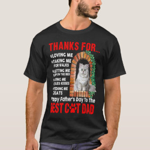 Camiseta Feliz Dia dos Pais Melhor Pai de Gato Gatinho Fofo