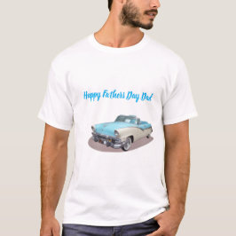 Camiseta Feliz Dia dos Pais Papai Carro Clássico