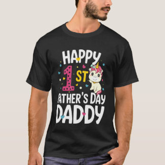 Camiseta Feliz Dia dos Pais Papai Unicórnio Filha Pai Todd