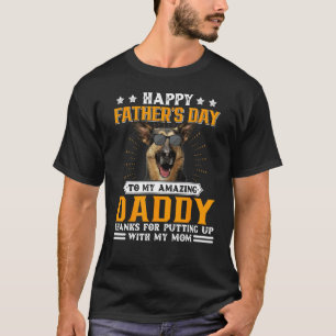 Camiseta Feliz Dia dos Pais Presentes para Pai de Cachorro