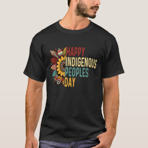 Camiseta Feliz Dia dos Povos Indígenas Nativo Americano