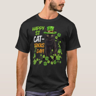 Camiseta Feliz Dia dos Truques do Gato de São Cat Chapéu Le