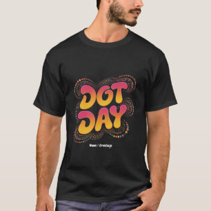 Camiseta Feliz Dia Internacional da Bolinhas Mulheres Menin