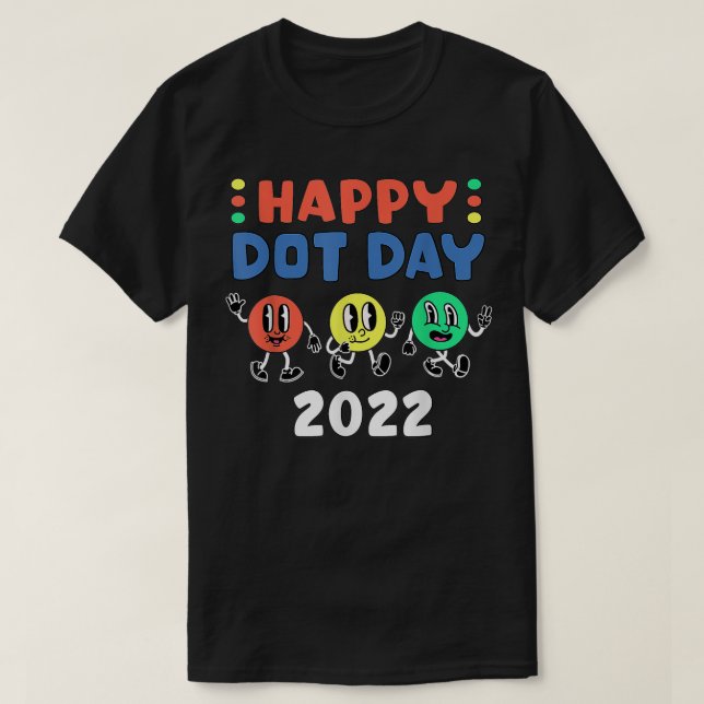 Camiseta Feliz Dia Internacional do Ponto 2022 Crianças de  (Frente do Design)