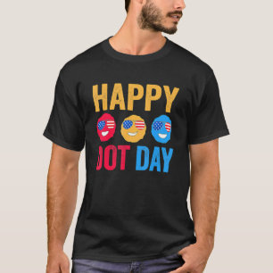 Camiseta Feliz Dia Internacional do Ponto Bolinhas Colorida