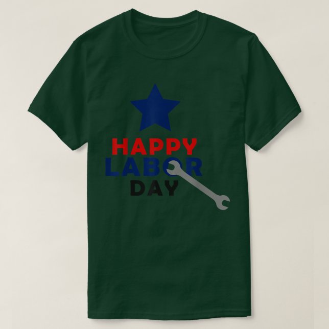 Camiseta Feliz Dia Internacional do Trabalho (Frente do Design)