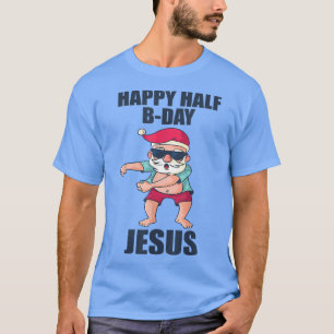 Camiseta Feliz Dia Meio Jesus Natal Natal em julho Papais n