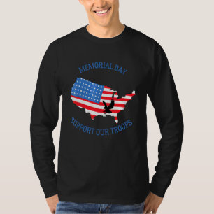 Camiseta Feliz Dia Memorial Apoia Nossa Tropa Patrimônio Am