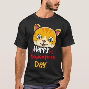 Camiseta Feliz Dia Meowentines Gato Domador de Gatinhos Val
