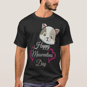 Camiseta Feliz Dia Meowentines Gato Domador Pata Amor Valen