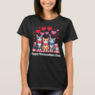 Camiseta Feliz Dia Meowentino Dia dos Namorados Gato Amante