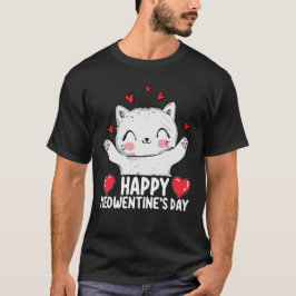 Camiseta Feliz Dia Meowentinos Gato Dia dos Namorados Amor