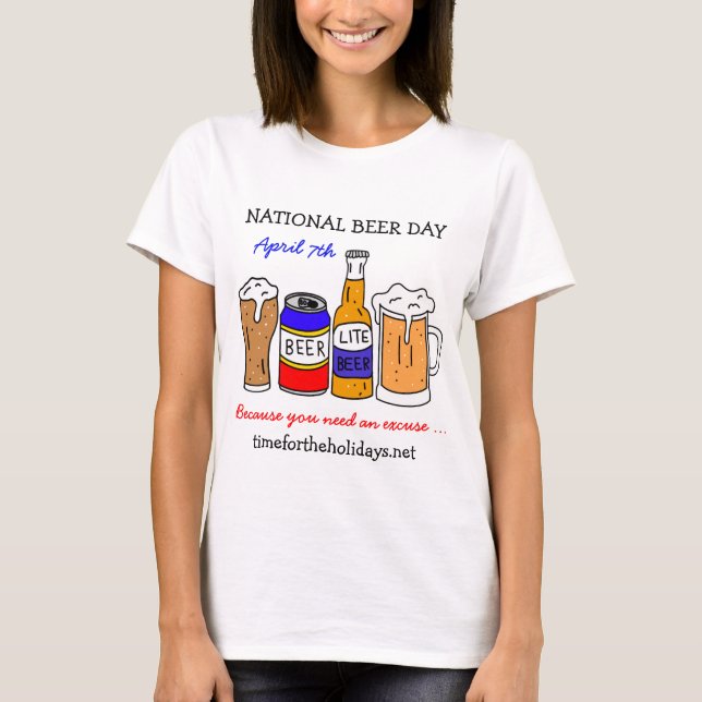 Camiseta Feliz Dia Nacional da Cerveja - 7 de abril (Frente)
