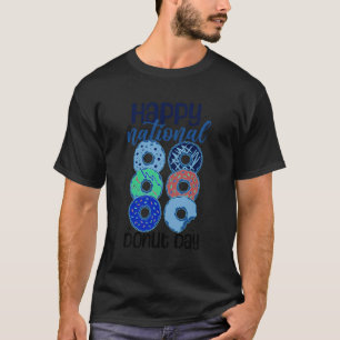 Camiseta Feliz Dia Nacional da Rosquinha Dizendo Rosquinhas