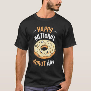 Camiseta Feliz Dia Nacional da Rosquinha Rosquinhas Comer