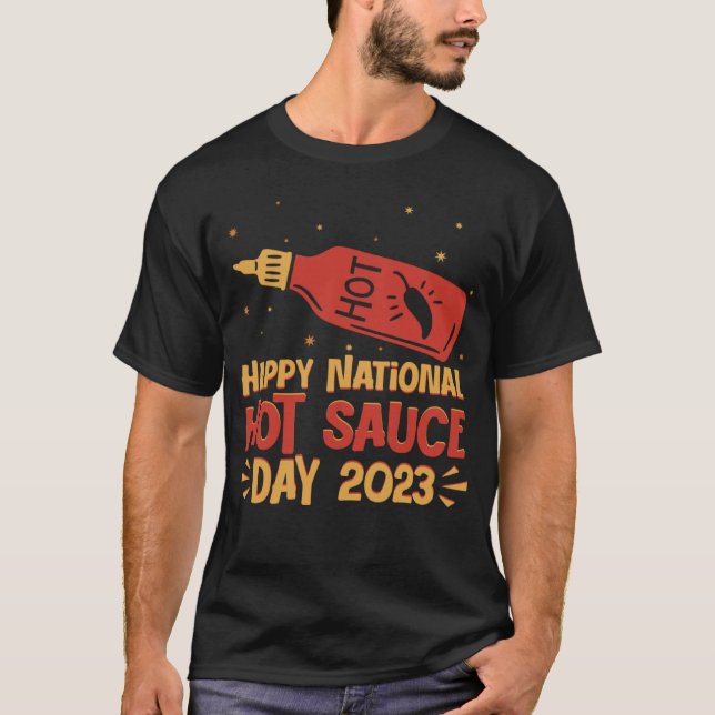 Camiseta Feliz Dia Nacional de Molho Quente de Chili 2023 P (Frente)