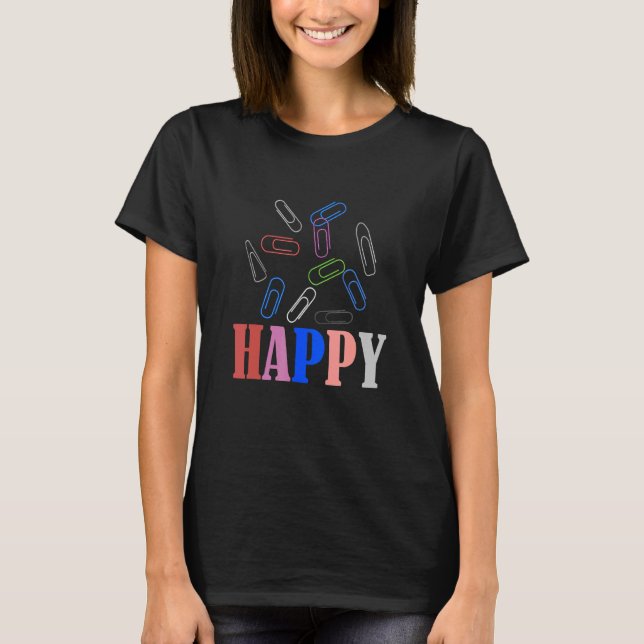 Camiseta Feliz Dia Nacional de Paperclip Da (Frente)