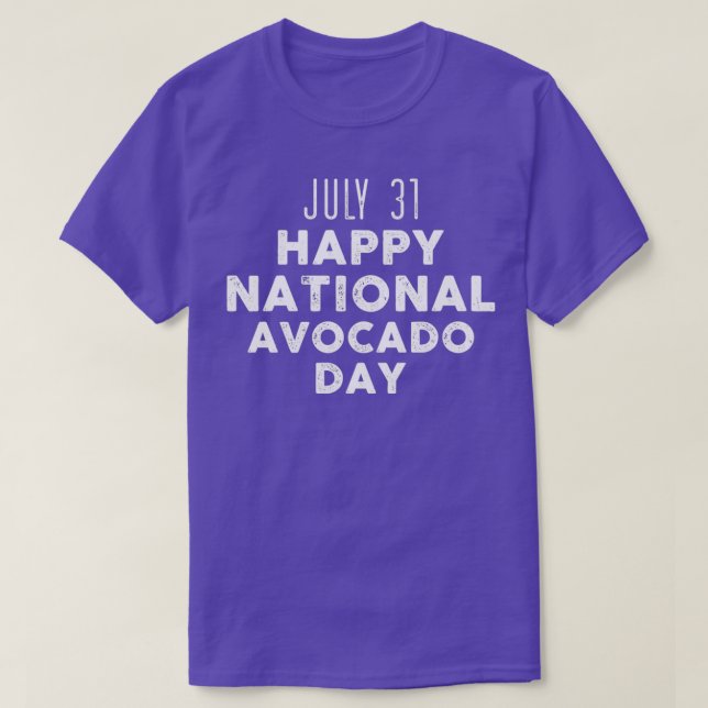 Camiseta Feliz Dia Nacional do Avocado (Frente do Design)