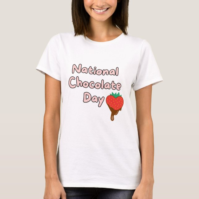 Camiseta Feliz dia nacional do chocolate (Frente)