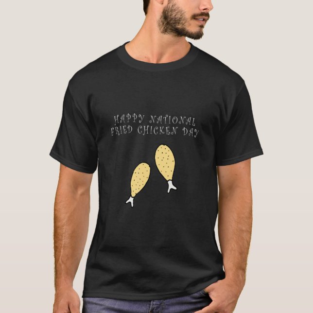 Camiseta Feliz Dia Nacional do Frango Frito (Frente)