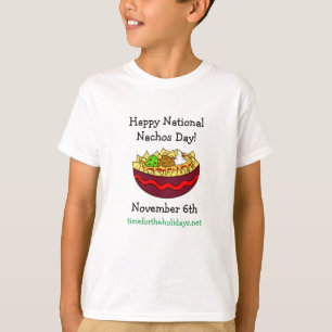 Camiseta Feliz Dia Nacional dos Nachos, 6 de novembro 