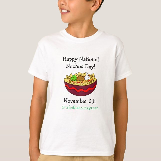 Camiseta Feliz Dia Nacional dos Nachos, 6 de novembro (Frente)