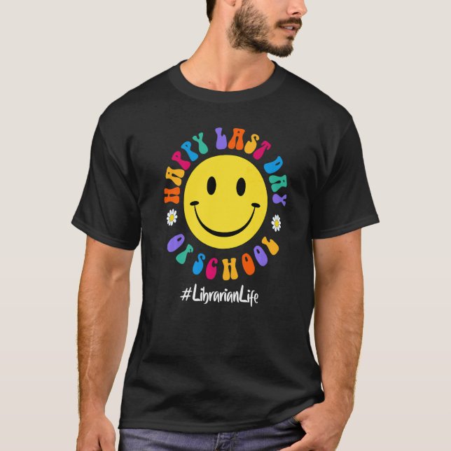 Camiseta Feliz Dia Passado da Biblioteca Escolar Libra (Frente)