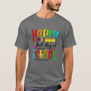 Camiseta Feliz Dia Passado Da Escola Alô Estudante De Verão