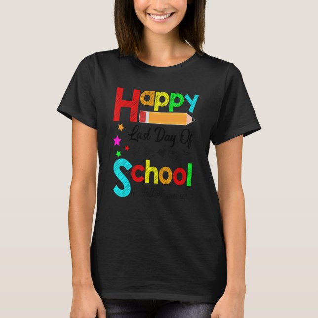 Camiseta Feliz Dia Passado Da Escola Alô Estudante De Verão (Frente)