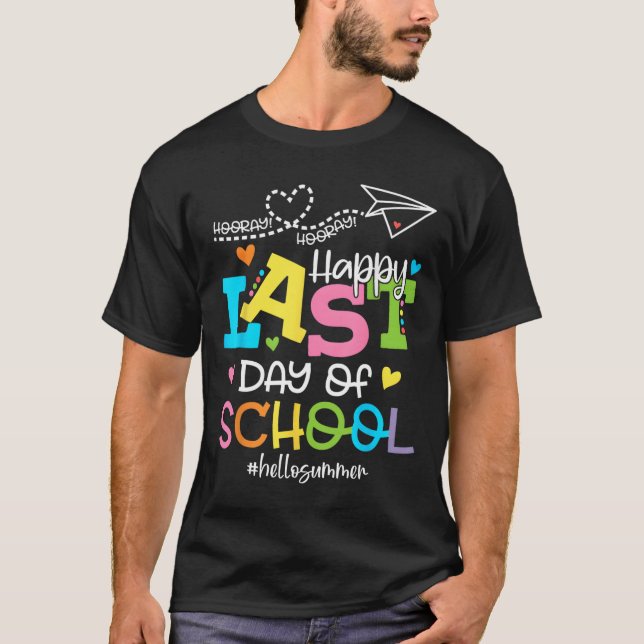 Camiseta Feliz Dia Passado Da Escola Alô Estudantes De Verã (Frente)