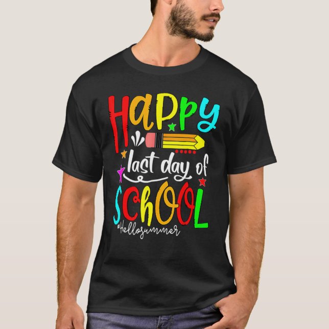 Camiseta Feliz Dia Passado Da Escola Alô Professor Stu De V (Frente)