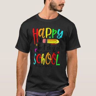 Camiseta Feliz Dia Passado Da Escola Alô Professor Stu De V