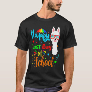 Camiseta Feliz Dia Passado Da Escola Alpaca Llama Com Sol