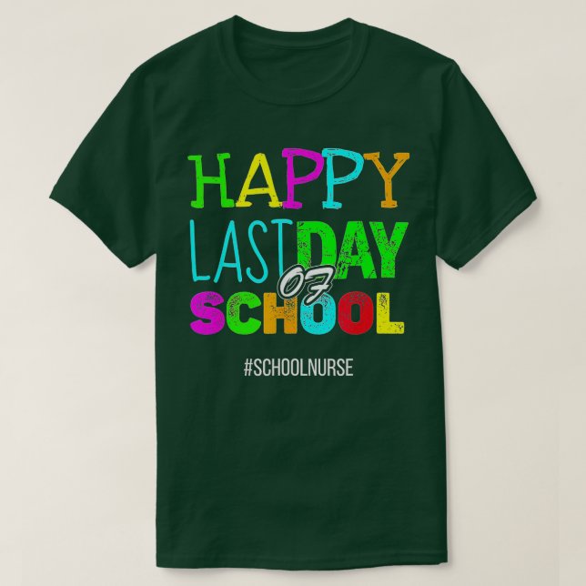 Camiseta Feliz Dia Passado da Escola Engraçada Escola Aprec (Frente do Design)