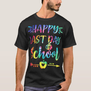 Camiseta Feliz Dia Passado da Escola Estudantes Tie Dye e T