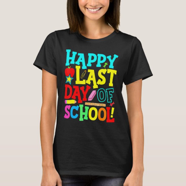 Camiseta Feliz Dia Passado Da Escola Para Professores Estud (Frente)