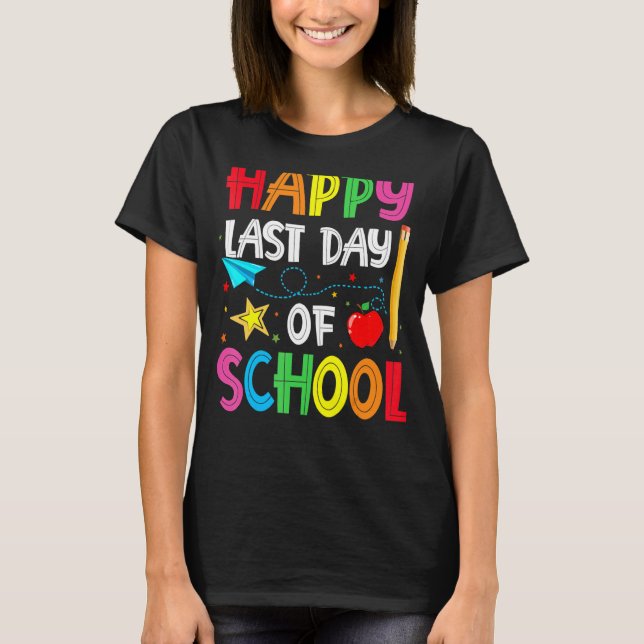 Camiseta Feliz Dia Passado Da Escola Para Professores Estud (Frente)