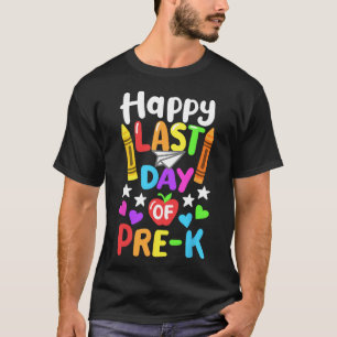 Camiseta Feliz Dia Passado Da Escola Pré-k Cl De 2025 Toddl