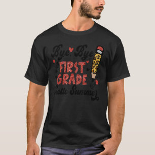Camiseta Feliz Dia Passado Da Escola Tchau Primeiro Grau Al