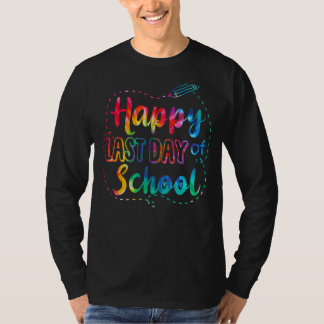 Camiseta Feliz Dia Passado Da Escola Tie Dye Legal Professo