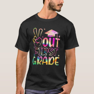 Camiseta Feliz Dia Passado Da Escola Tie Dye Peace Out 1rua