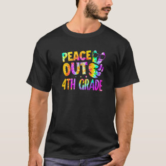 Camiseta Feliz Dia Passado da Paz Escolar Fora do 4º Ano Ti
