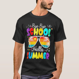 Camiseta Feliz Dia Passado Da Pop Da Escola Tchau, Tchau, T